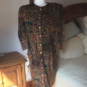 Vintage SL Petites Button Down Dress 80s? Size 10P